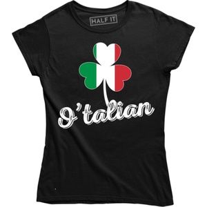 O'Talian Italy Irish Shamrock Flag Women's T-shirt